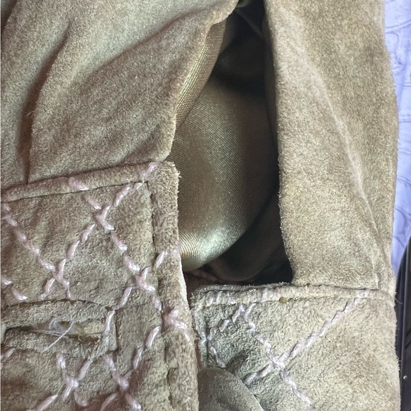 H&M green suede blazer jacket size 12 - Picture 7 of 8